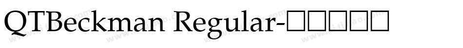 QTBeckman Regular字体转换